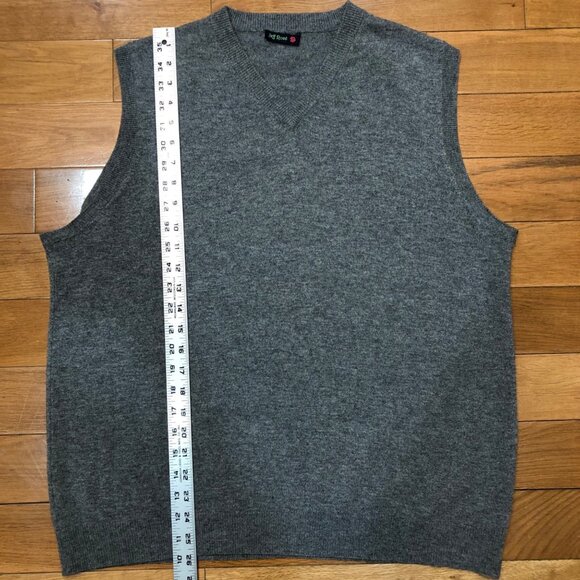Jeff Rose 100% Cashmere V-Neck Gray Knit Vest Size XL - Picture 4 of 7